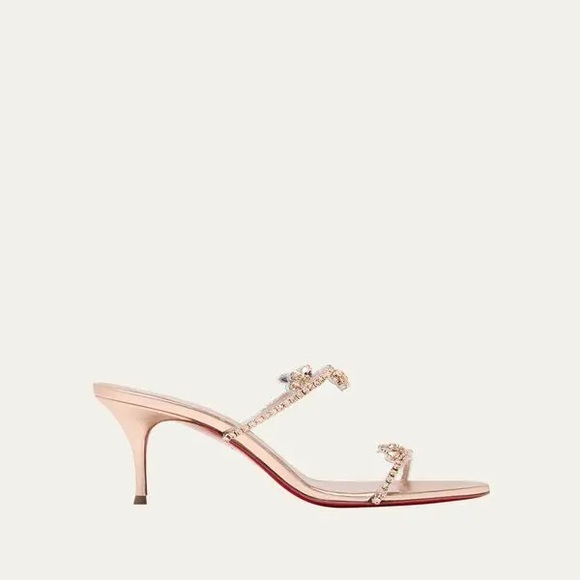 Christian Louboutin “just queen” crystal red sole mule sandals NEW - Picture 2 of 9